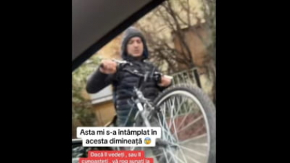 Un biciclist a lovit cu pumnii și a spart parbrizul mașinii condusă de o femeie, după un conflict în trafic. Scena a fost filmată, iar bărbatul este căutat de polițiști VIDEO