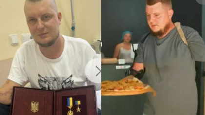 Eroul ucrainean care și-a pierdut brațele și vederea la un ochi, în luptele cu rușii, și-a deschis o pizzerie: „Pentru fiicele mele, nu m-am lăsat doborât”